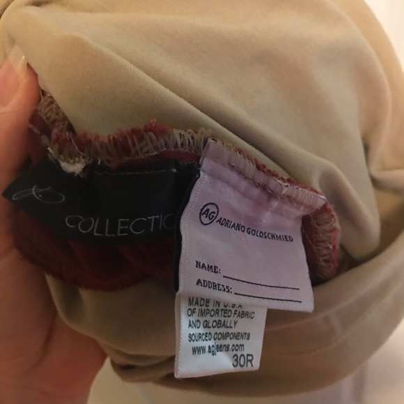 🎄Maternity AG Adriano Goldschmied burgundy velvet maternity - Picture 3 of 9